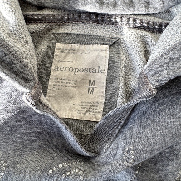 Aeropostale Gray Hooded Y2K Sweater - Picture 3 of 5